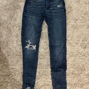 American Eagle Outfitters Blue Skinny Jeans Distressed